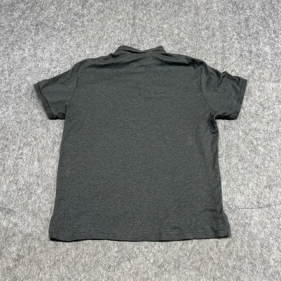 Polo Ralph Lauren Polo Shirt Mens Large Heather Gray Custom Slim Fit Flesh Pony - Picture 2 of 14